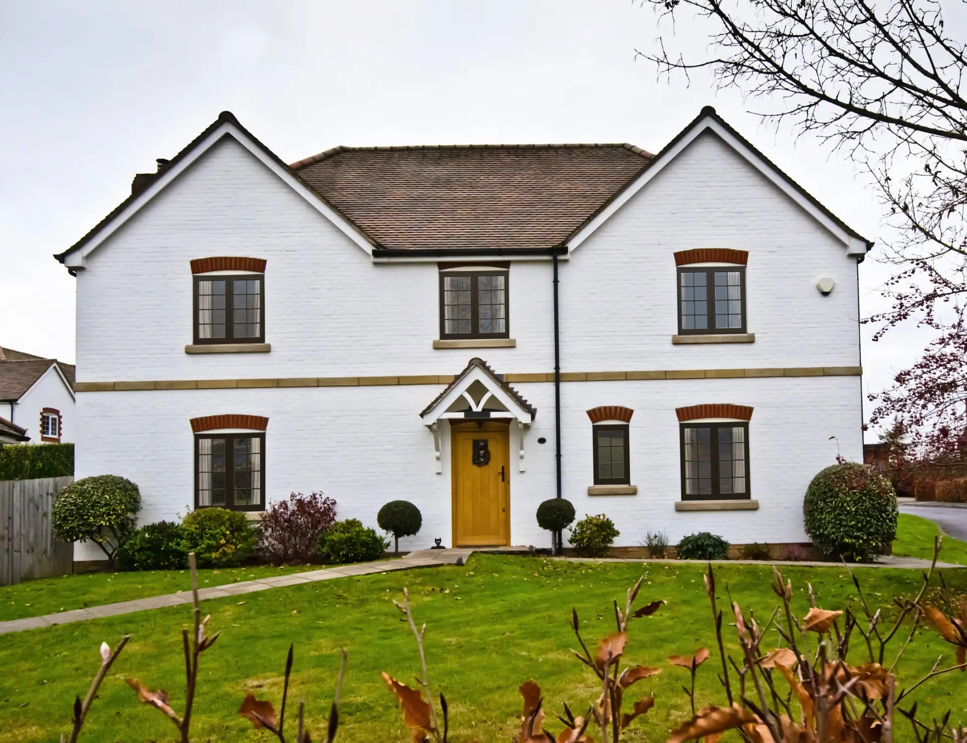 Flush PVCu casement windows
